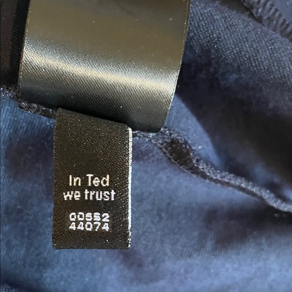 Ted Baker London UK 3 (US6-8) Navy Mini Dress Jeweled collar holiday party dress - Picture 11 of 12